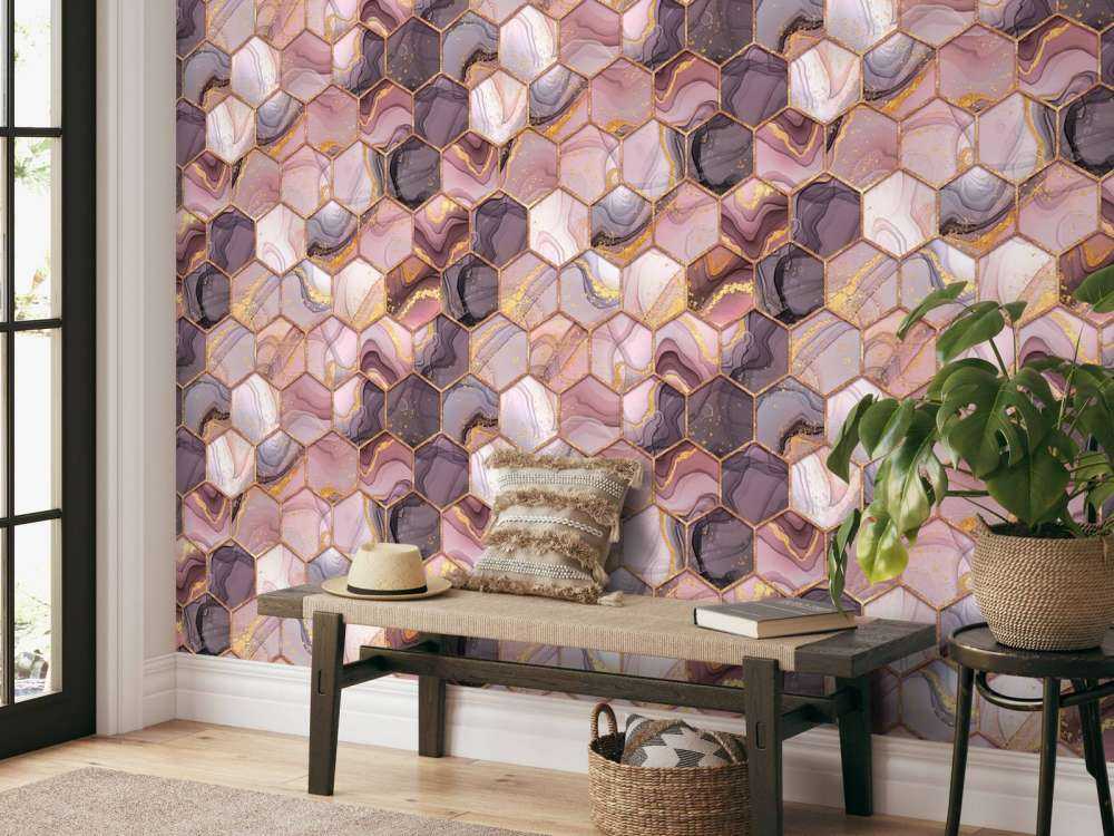 Kleurrijk honingraat