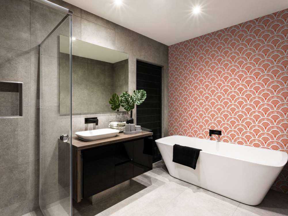 Oranje golfjes print