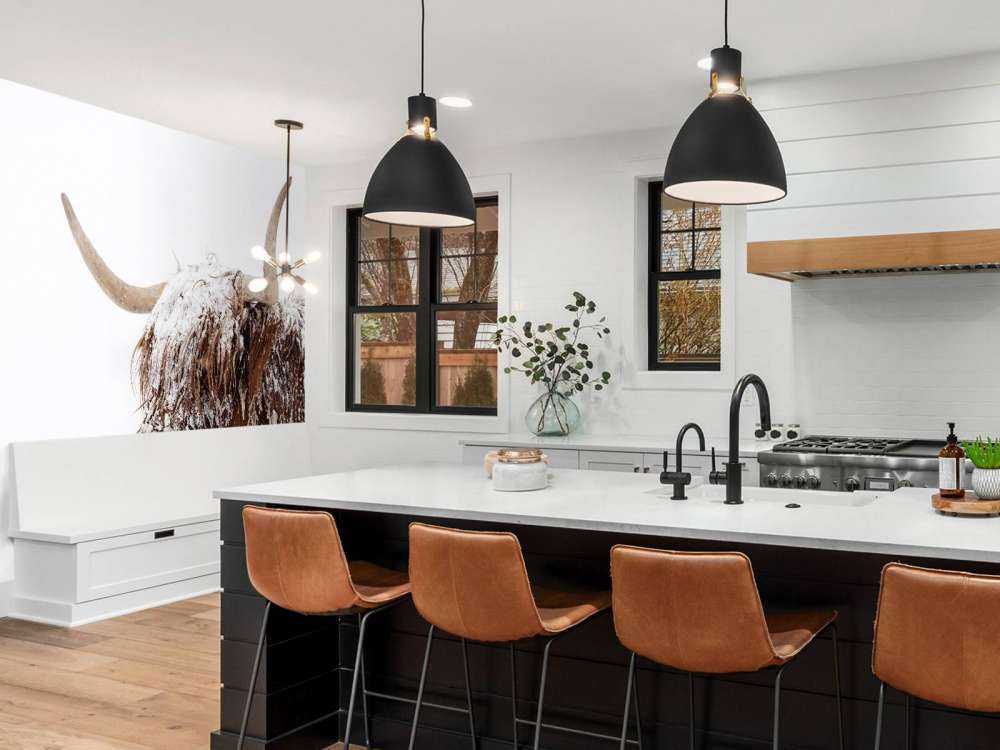 Schotse Hooglander in de sneeuw