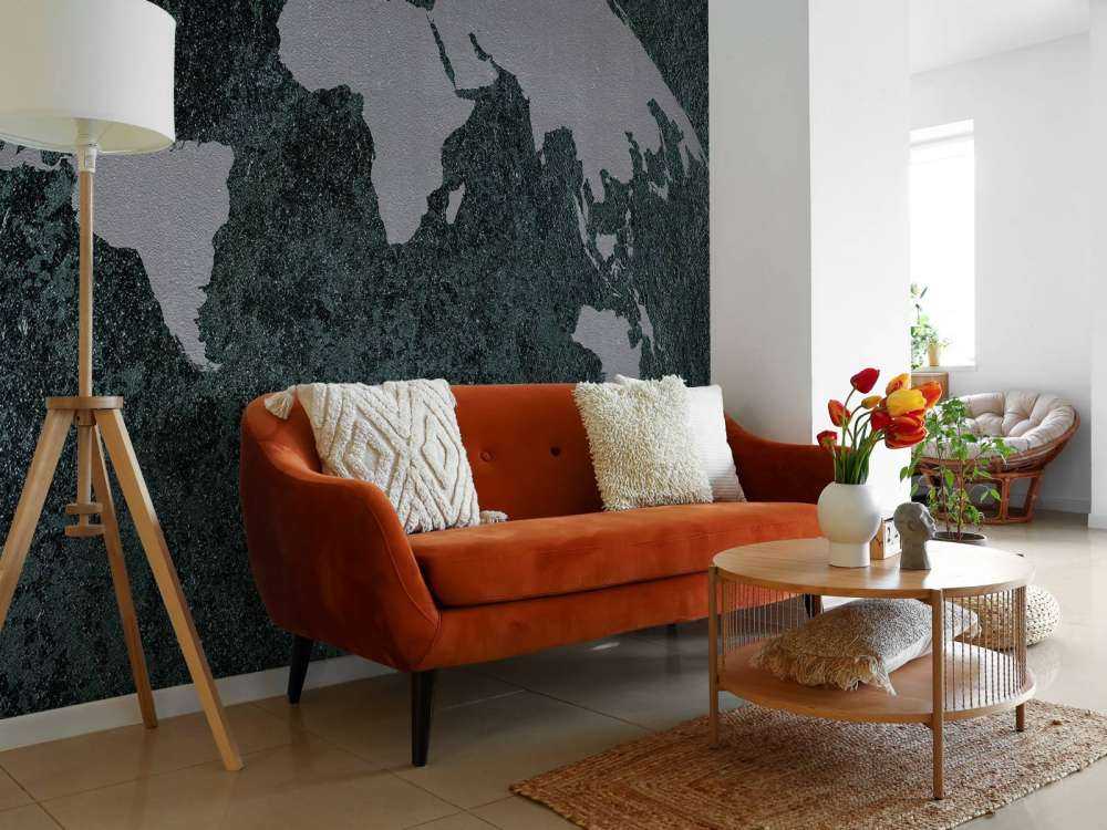 Wereldkaart met structuur