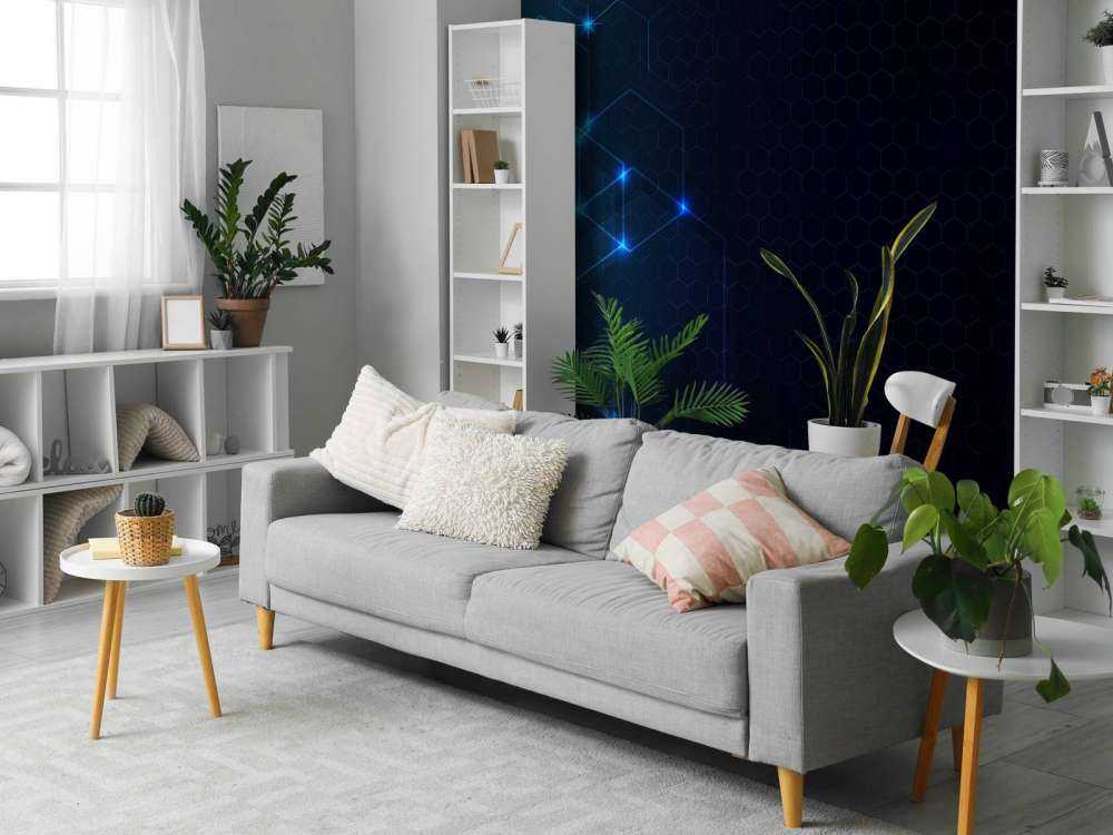 Abstracte gloeiende hexagons