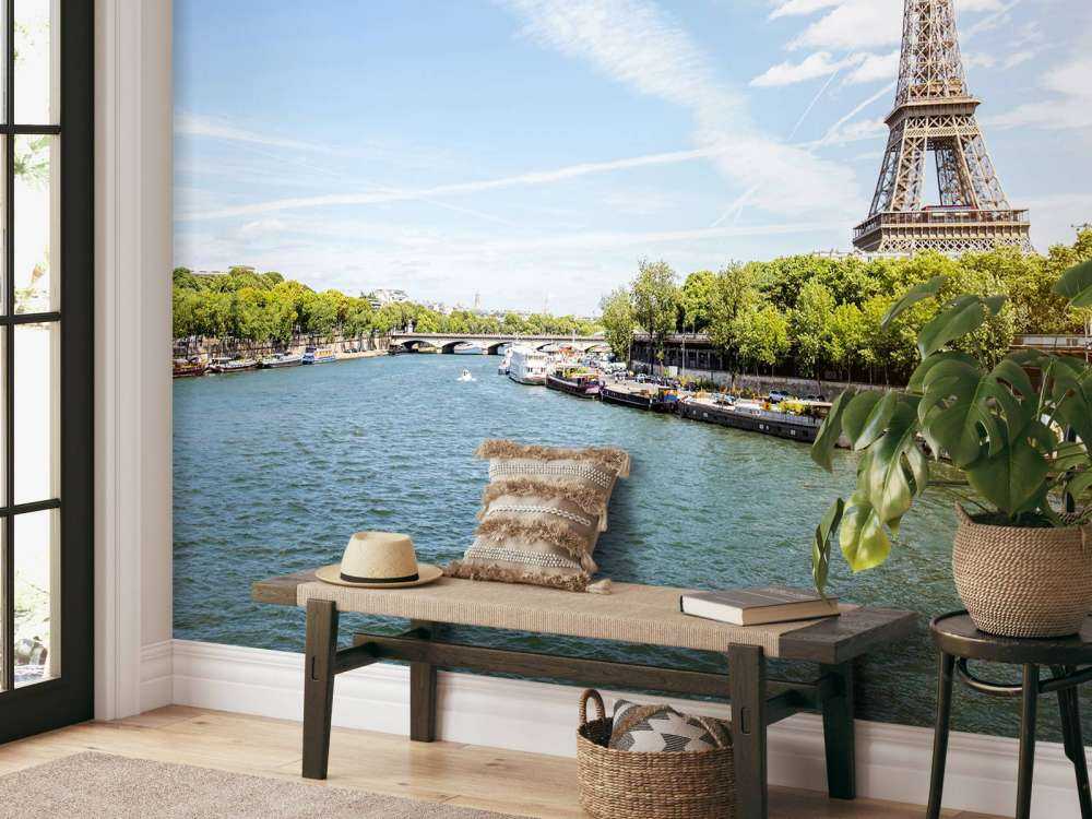 Rivier langs de Eiffeltoren