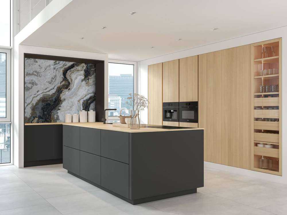 Marmer met krullend patroon