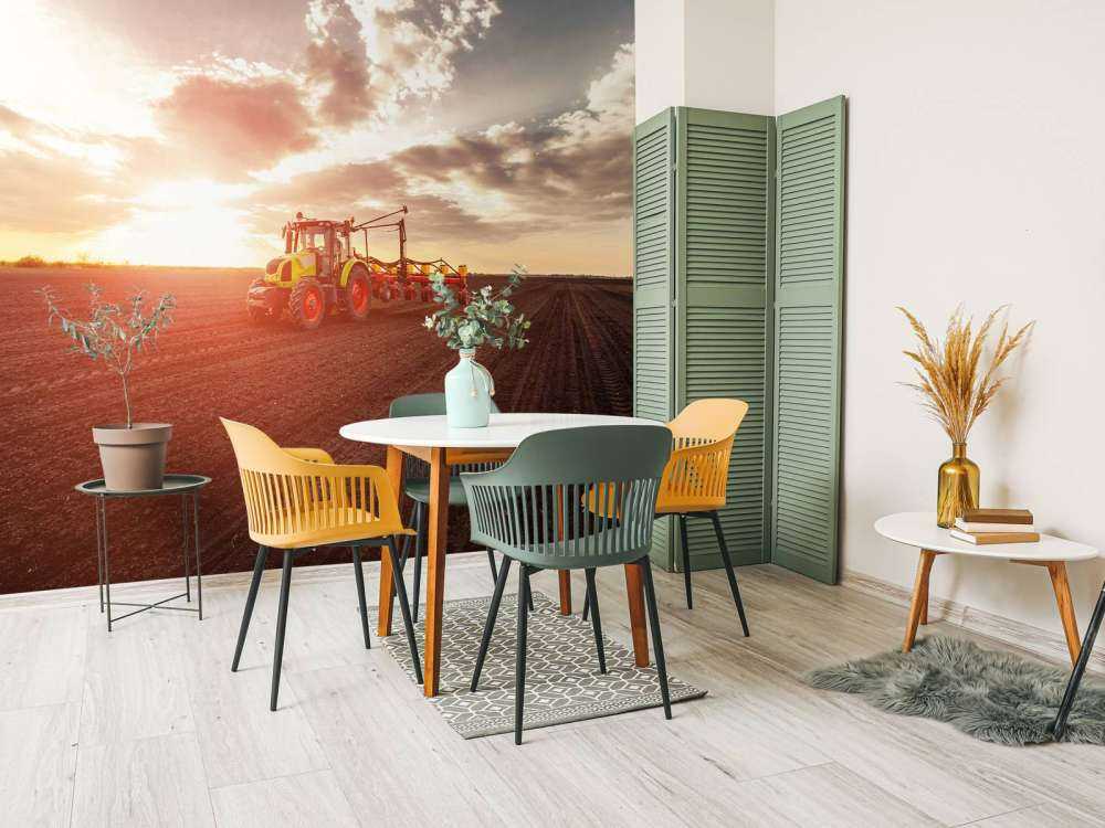 Tractor aan het werk