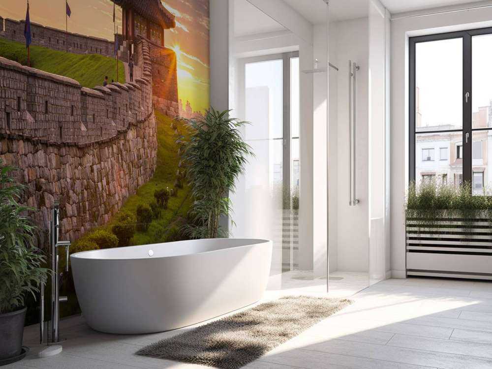 Hwaseong-vesting bij zonsondergang