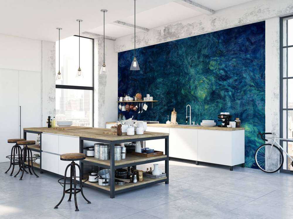 Blauw rook patroon