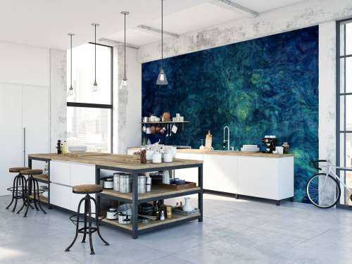 Blauw rook patroon