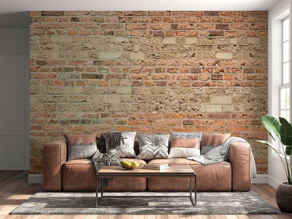 Muur met verschillende bakstenen