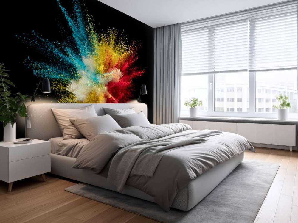 Kleurpoeder explosie