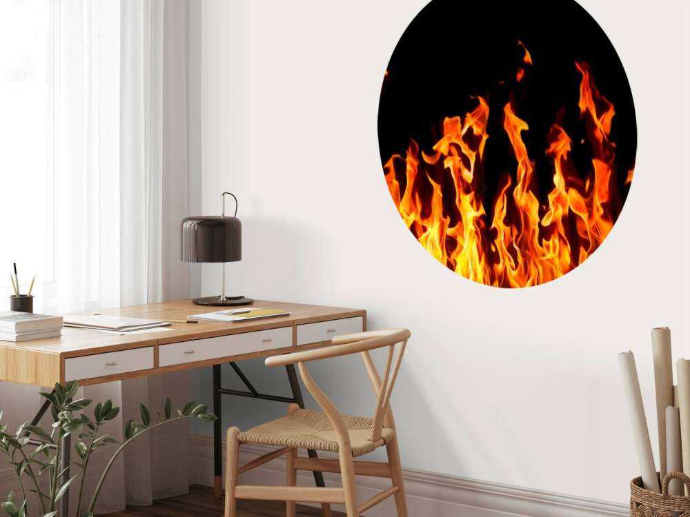 Vuur met een zwarte achtergrond