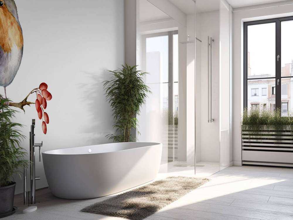 Vogeltje op een takje met een witte achtergrond