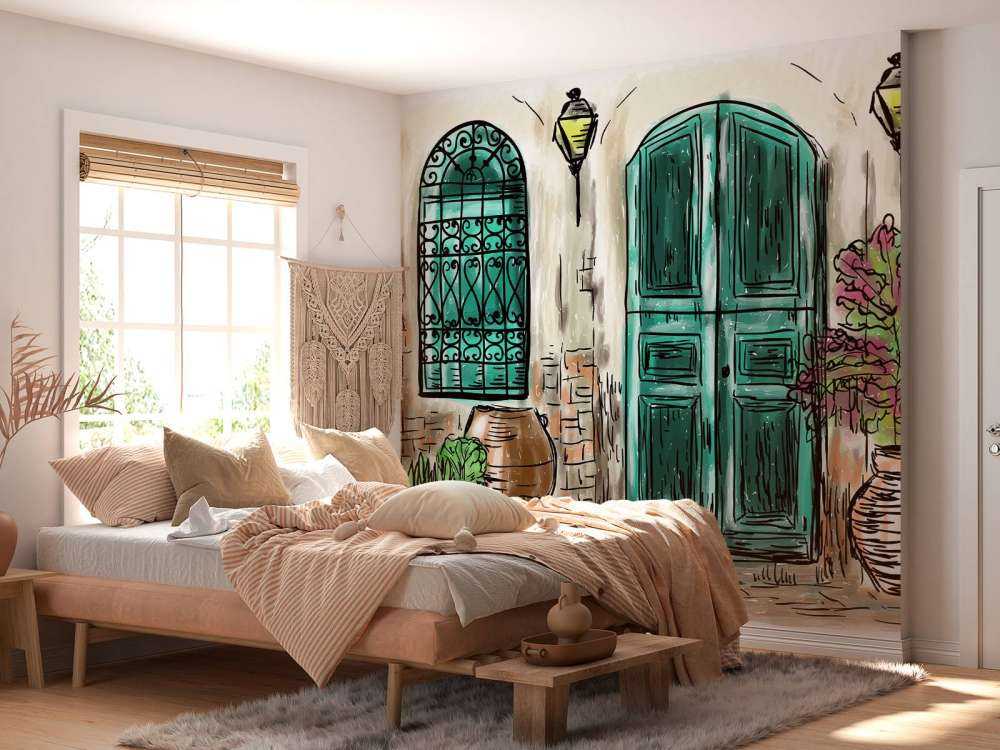 Tekening van een Mediterraans huis