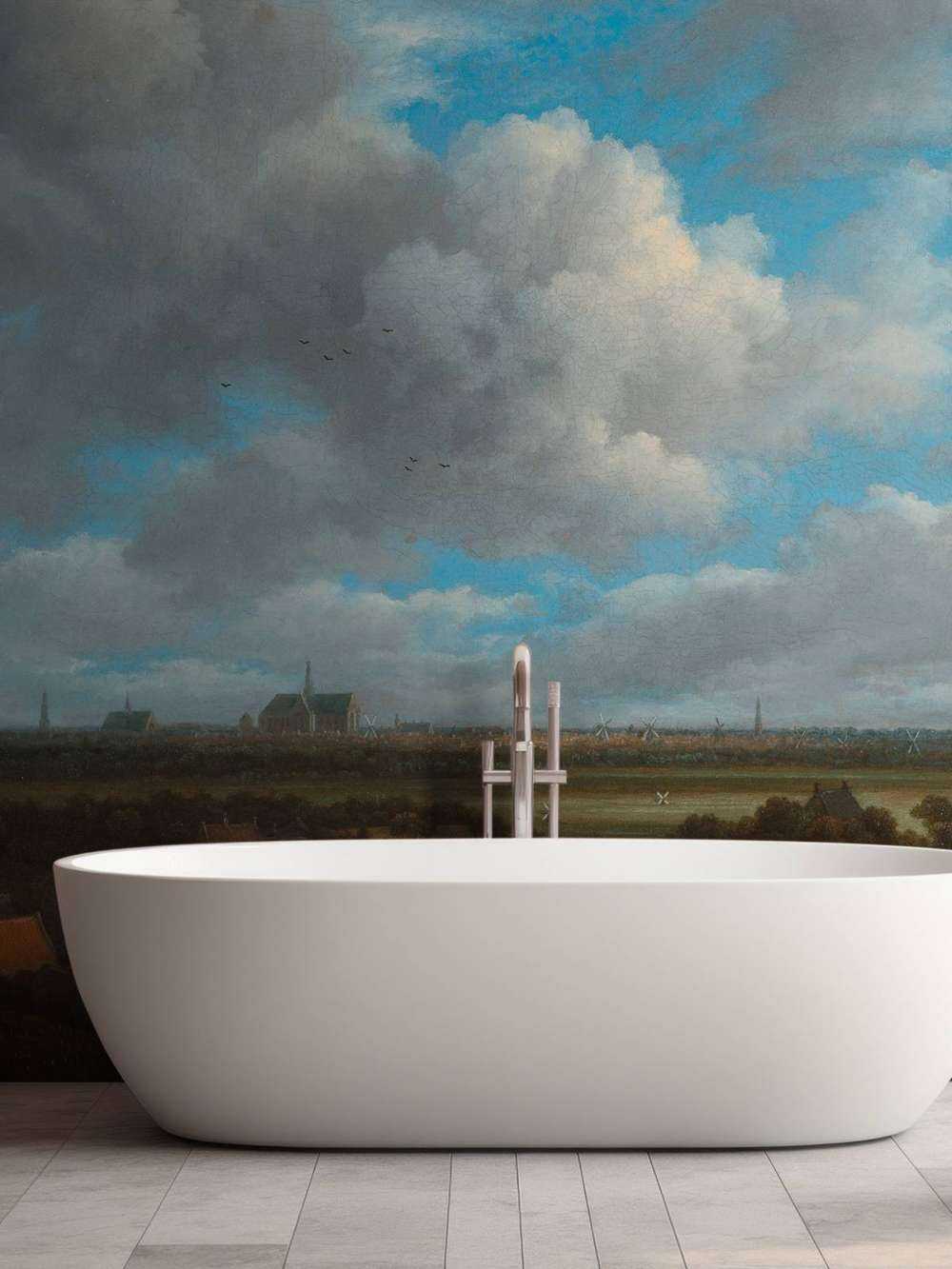 Gezicht op Haarlem uit het noordwesten