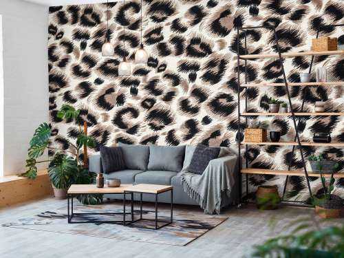 Beige gekleurde panter vacht