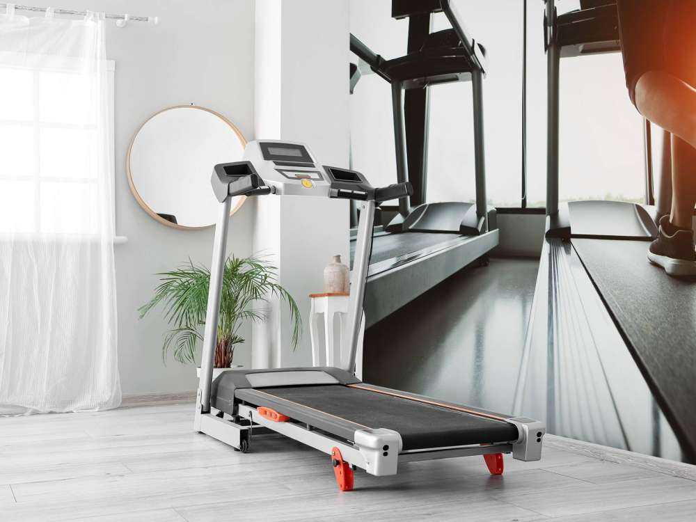 Loopbanden met zonlicht erop