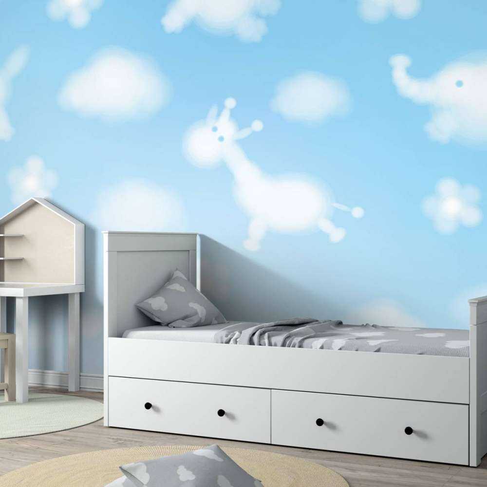 Wolken met kinderfiguurtjes