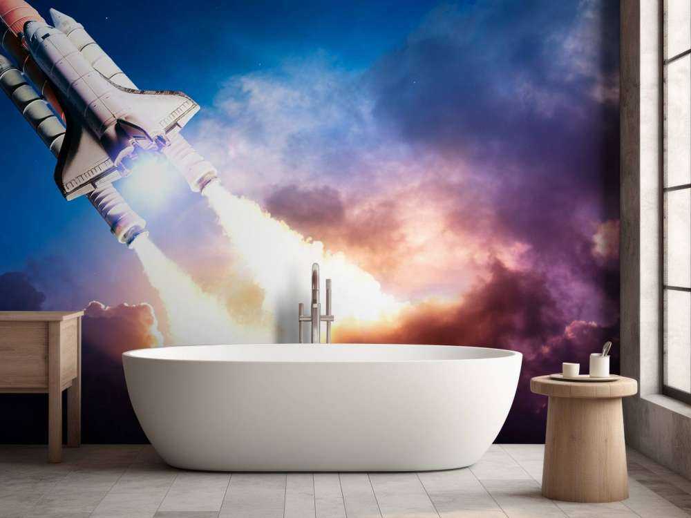 Ruimteschip stijgt op