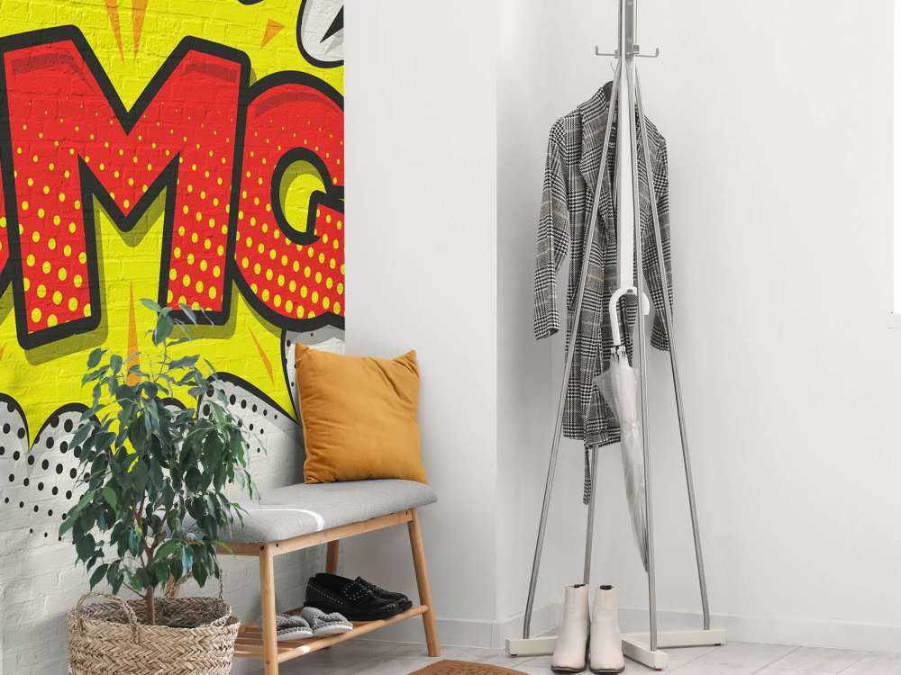 Gekleurde graffiti op muur