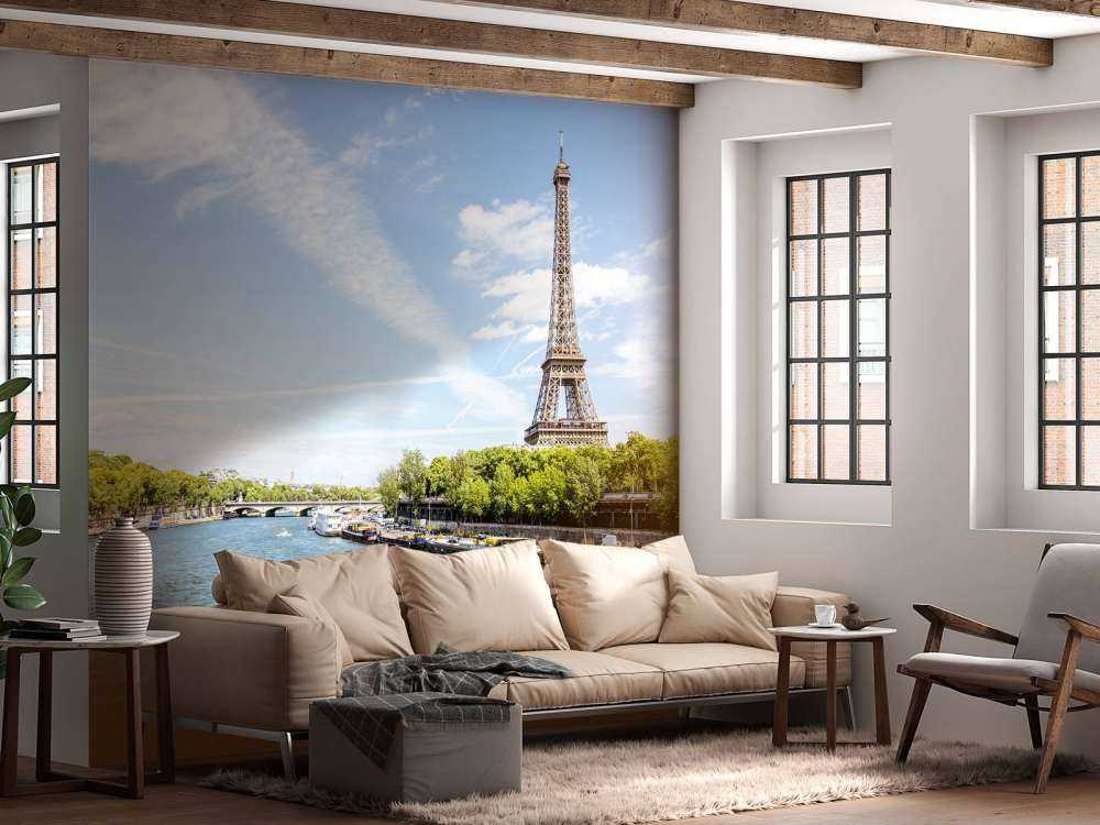 Rivier langs de Eiffeltoren