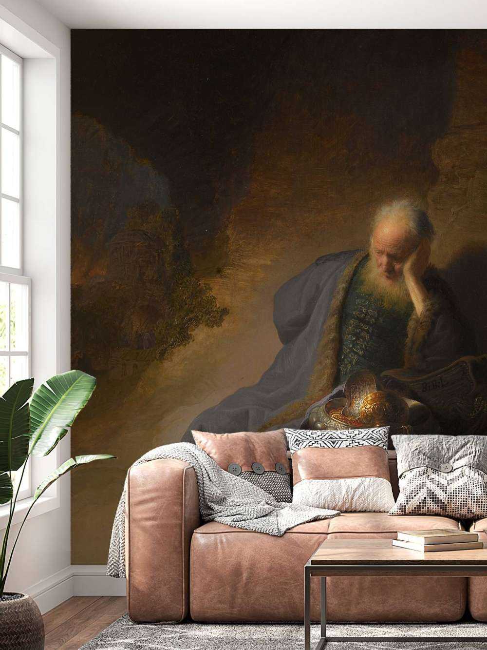 Jeremia treurend over de verwoesting van Jeruzalem