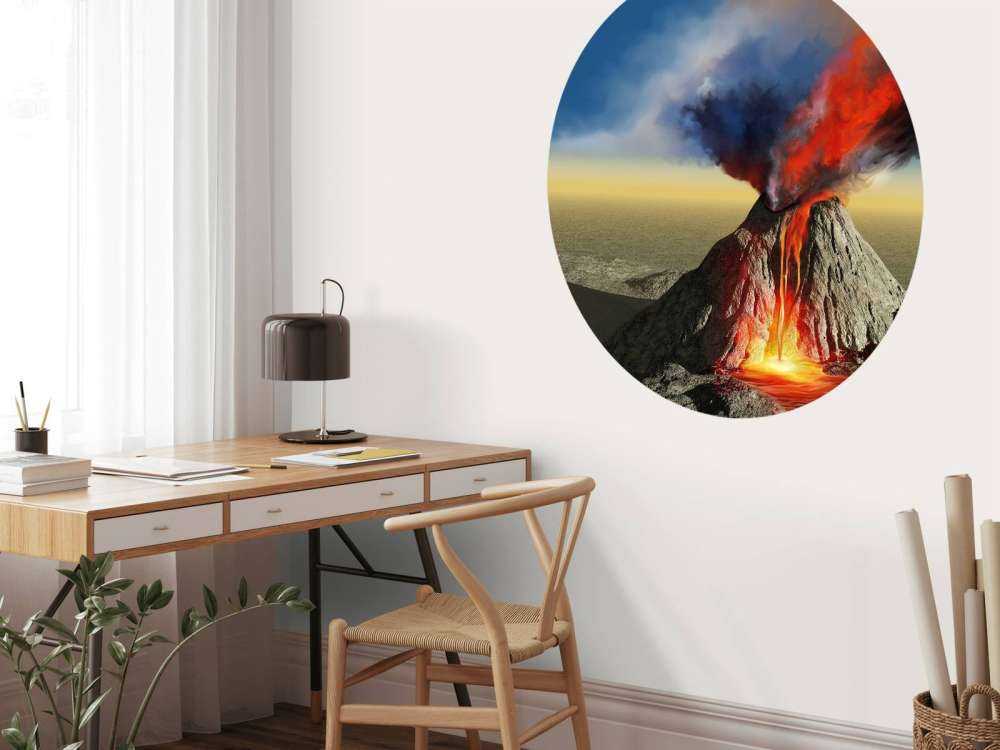 Vulkaanuitbarsting met veel rook