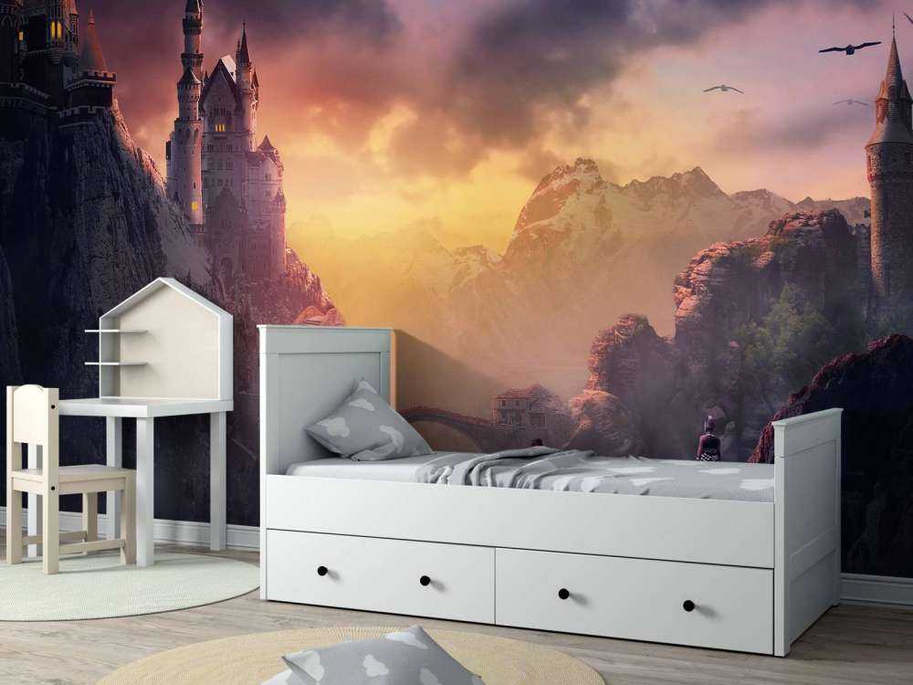 Kasteel tijdes de zonsondergang