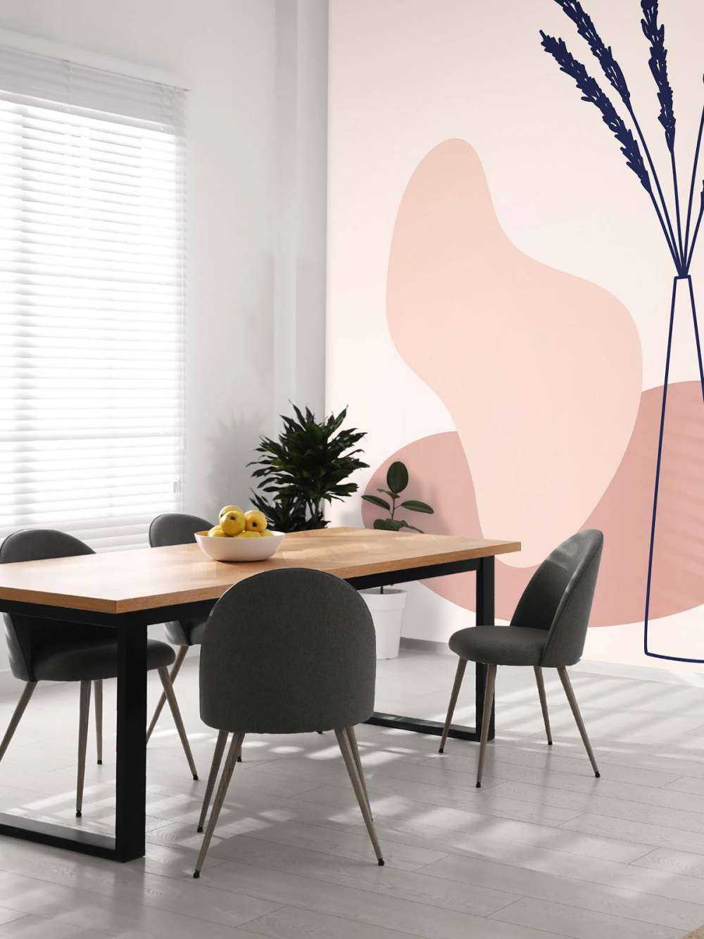 Plant met vaas en vormen