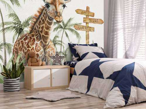 Baby giraffe in de jungle