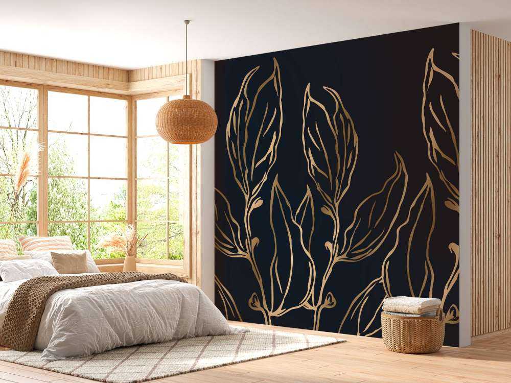 Abstracte bloemen en bladeren