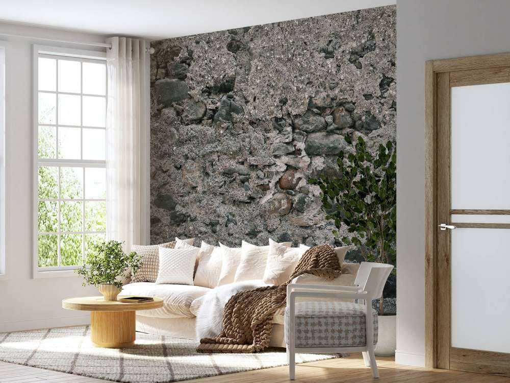 Muur met oude grote stenen