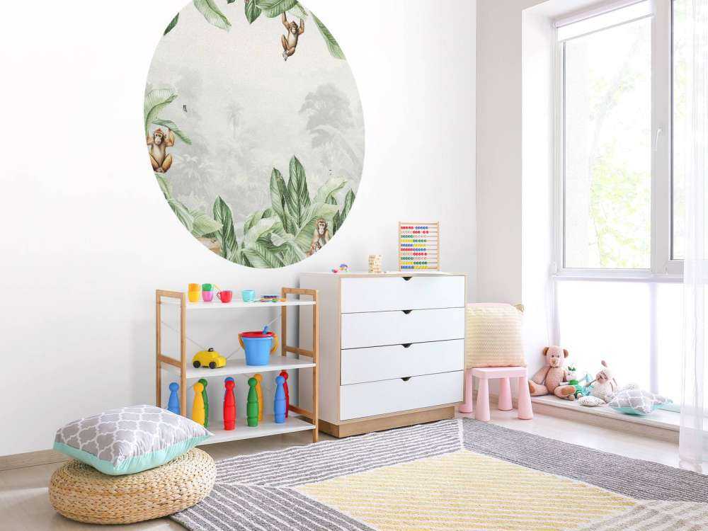 Aapjes landschap in kleur