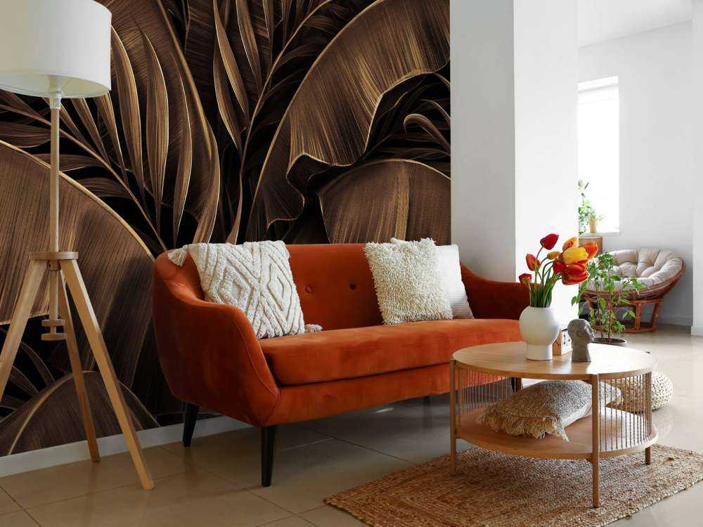 Bronzen bananenbladeren