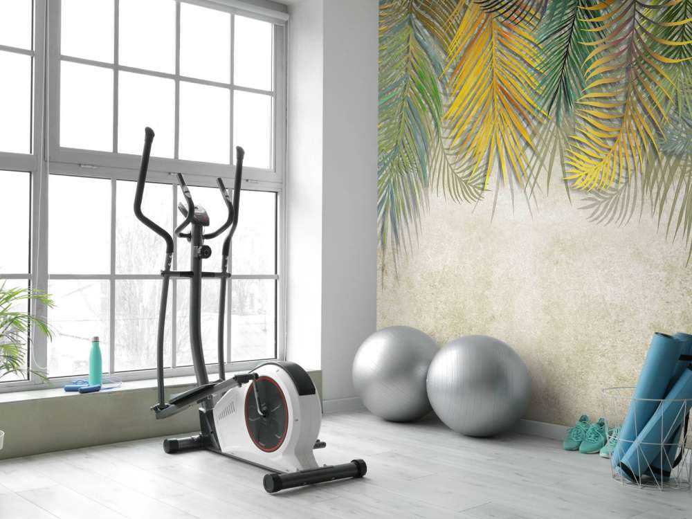 Regenboog palmbladeren