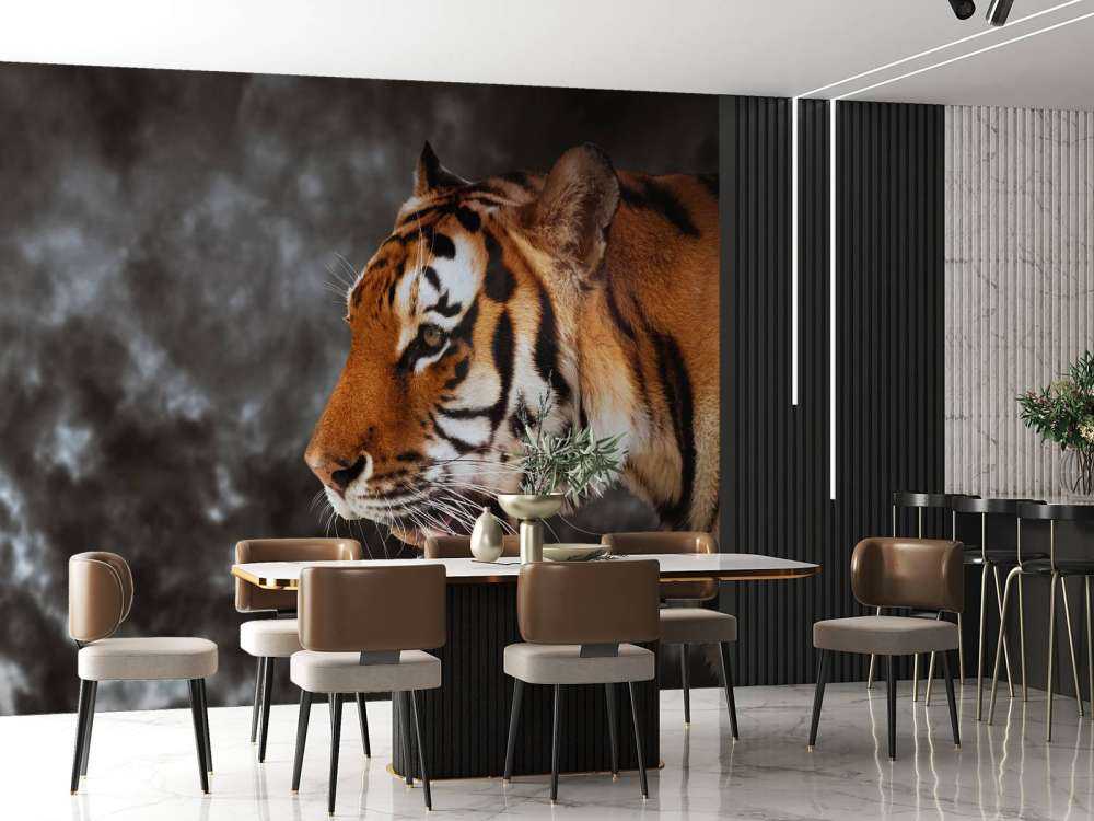 Wilde Tijger op zoek naar prooi