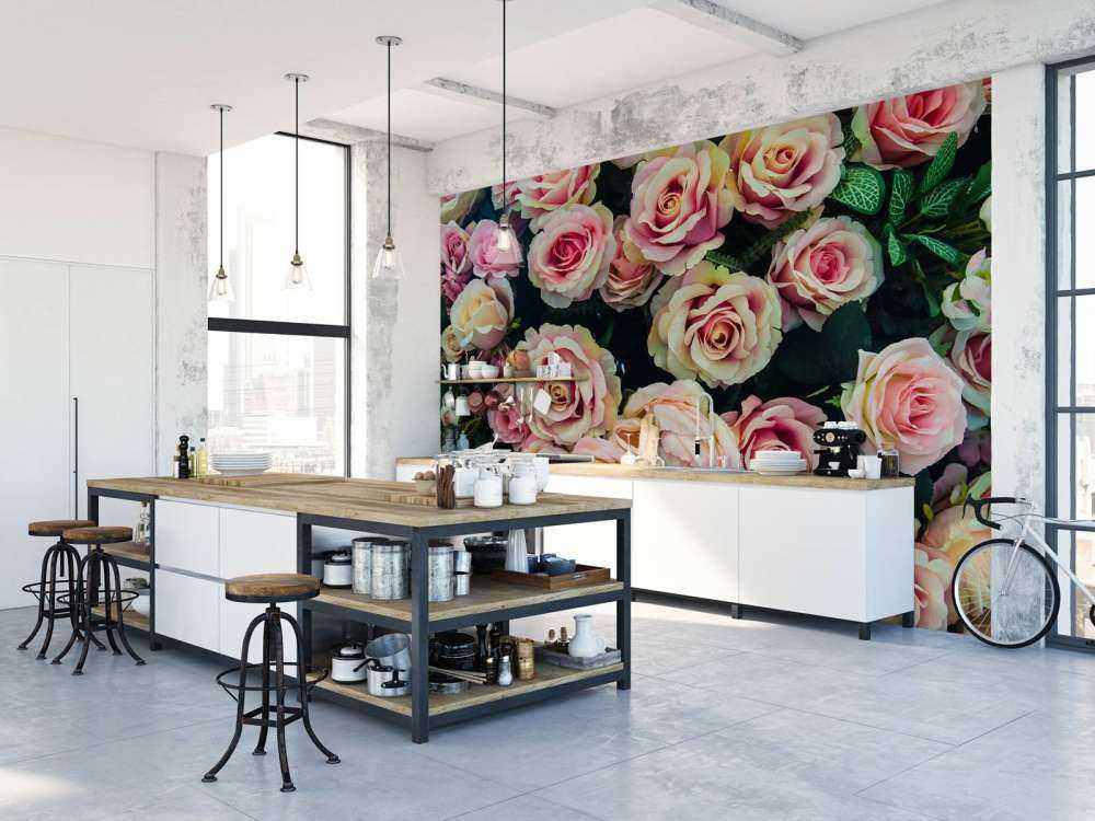 Lichtkleurige rozen boeket