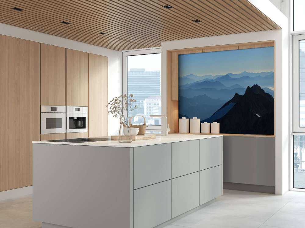 Bovenaanzicht van een berglandschap