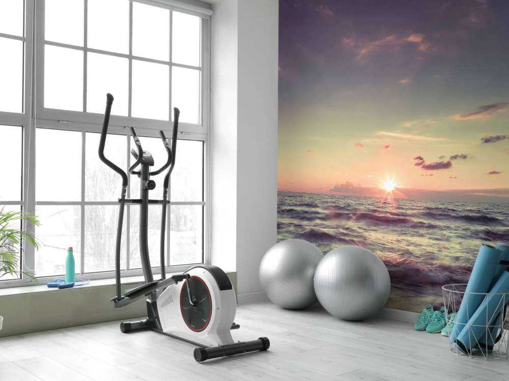 Heldere zonsondergang