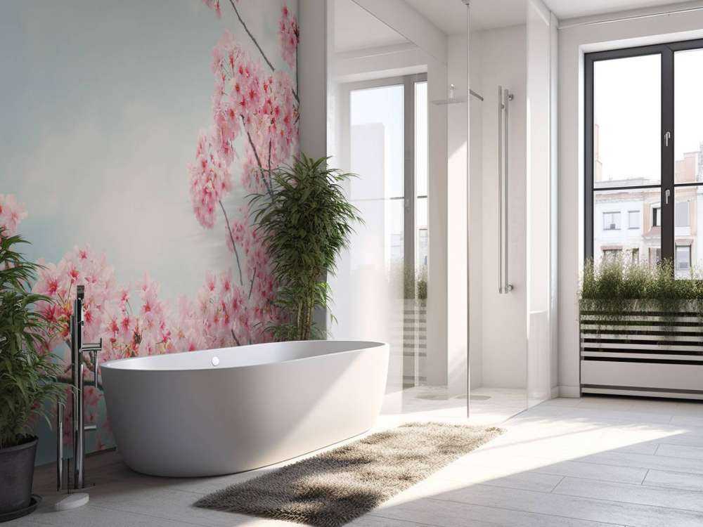 Bloesem met wolken op achtergrond