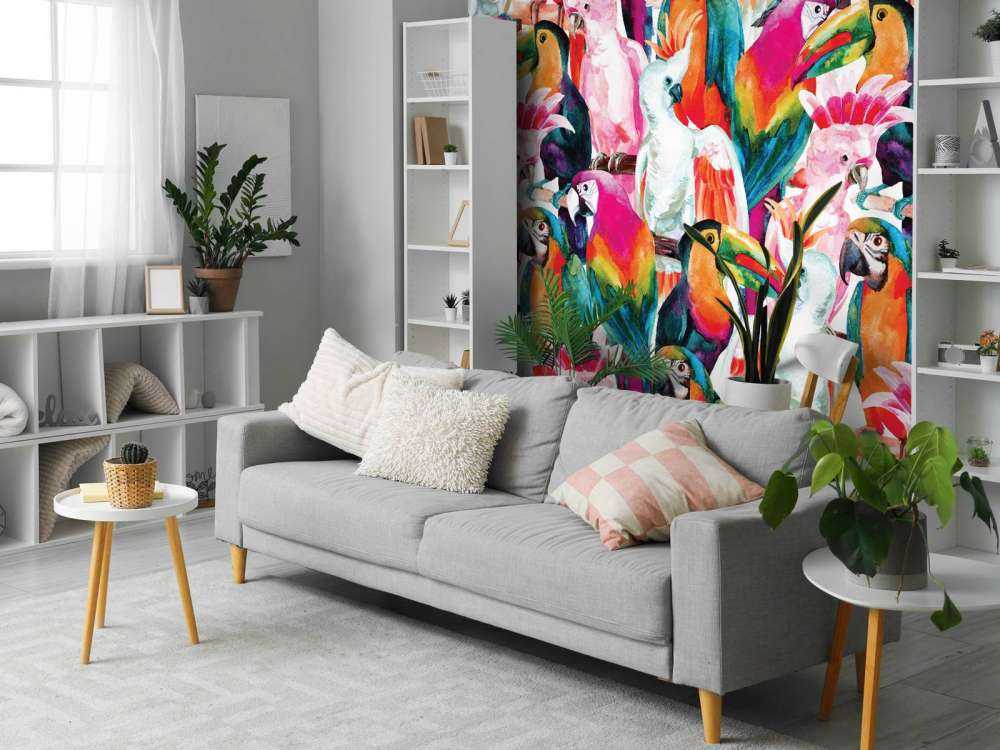 Tropisch, gekleurde vogels