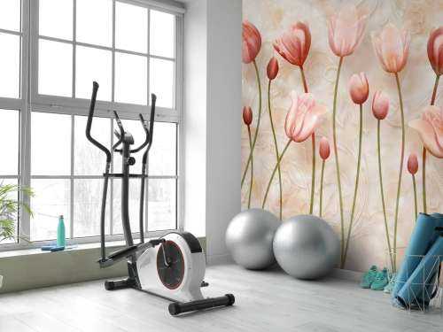 Roze wuivende tulpen