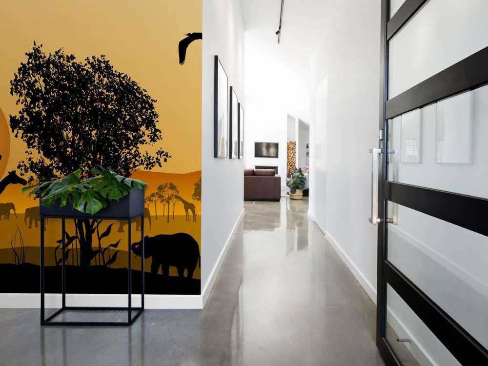 Zonsondergang in een Afrikaans veld