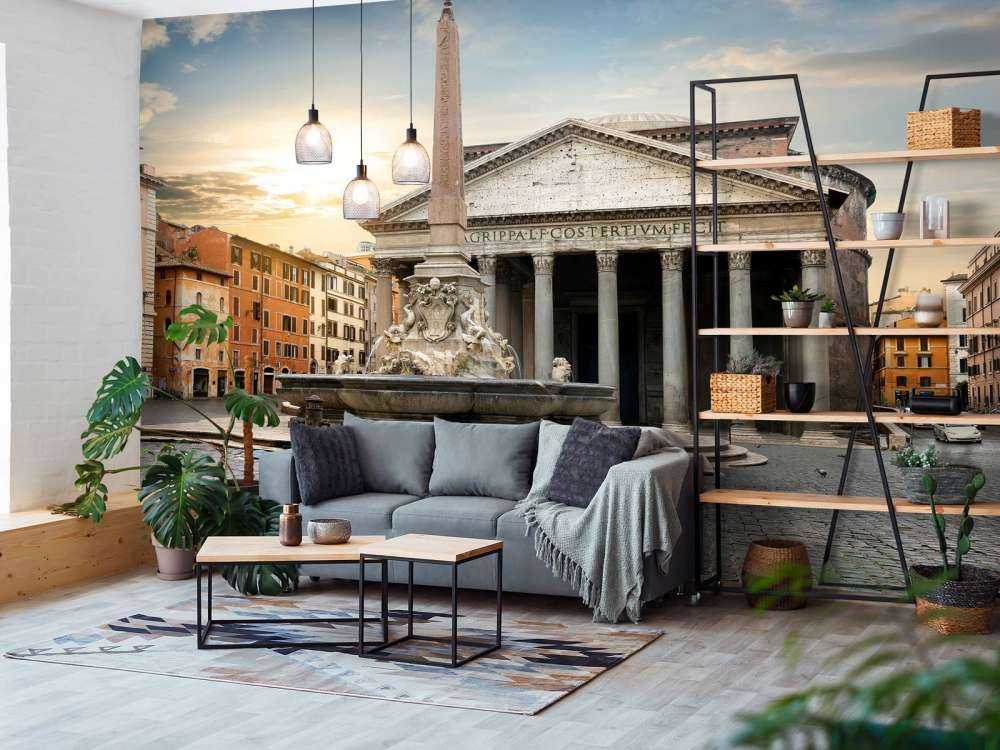 Pantheon in Rome bij zonsondergang