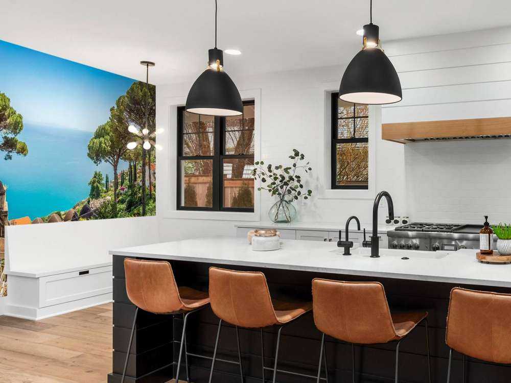 Uitzicht foto aan de kust van Italië