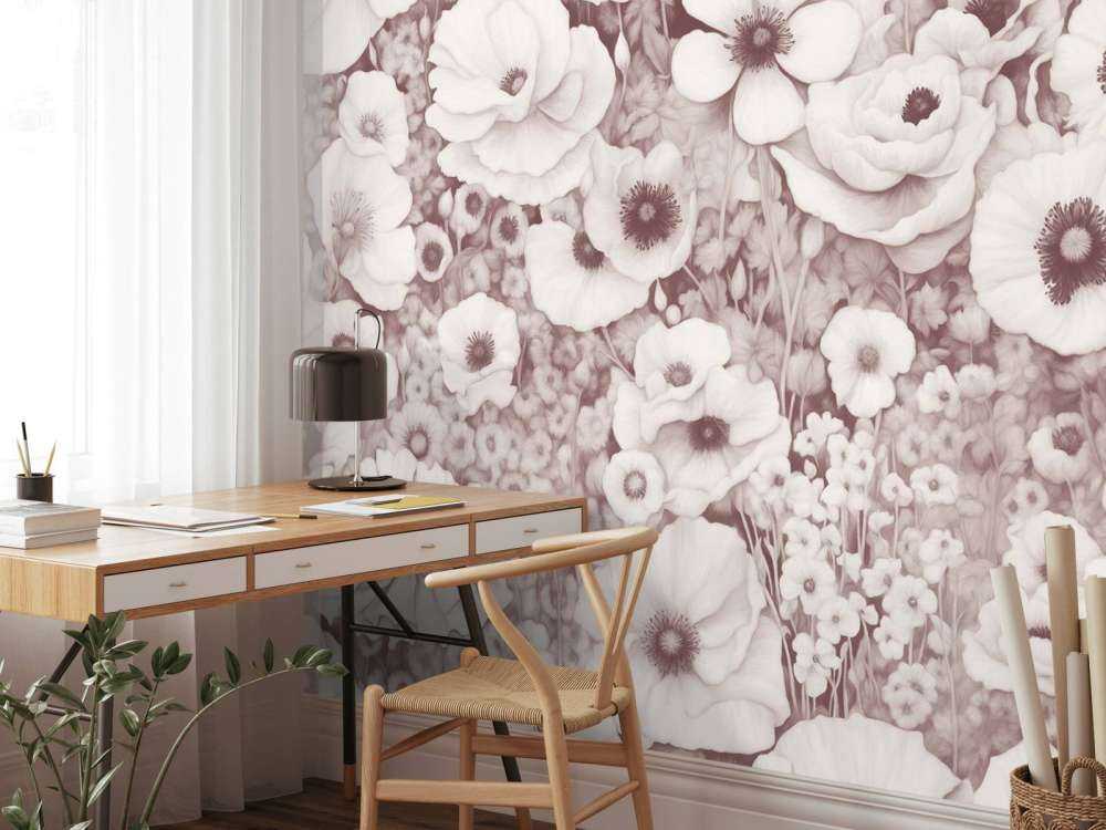 Poppy Tale Monochrome Bordeaux