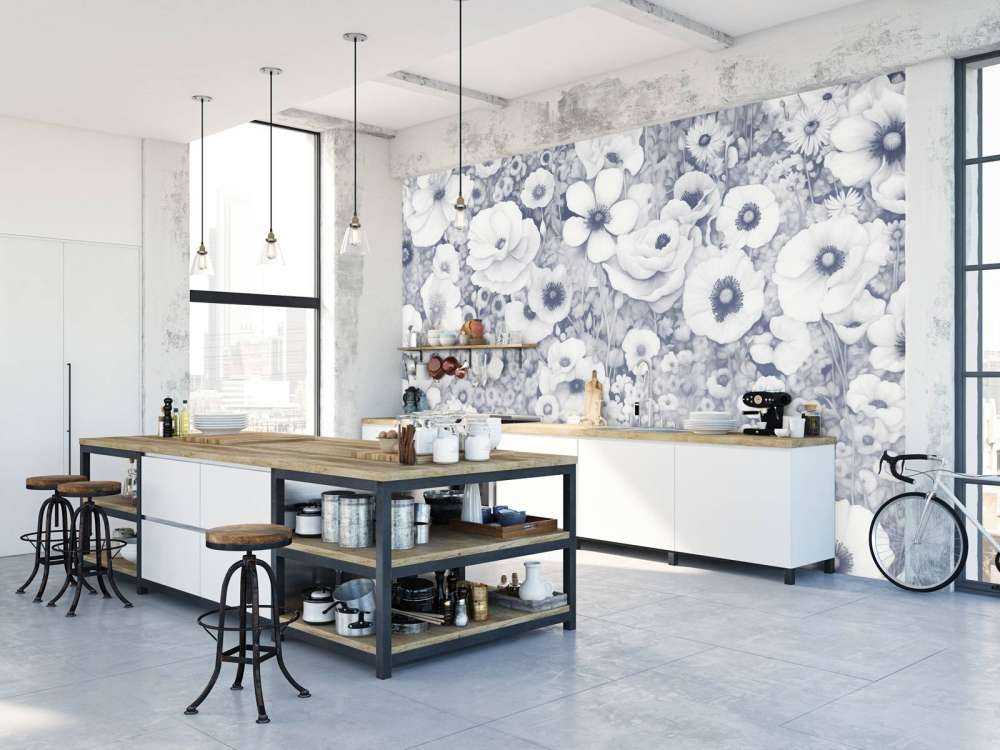 Poppy Tale Monochrome Bue