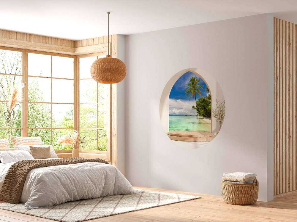 Tropisch eiland met palmbomen