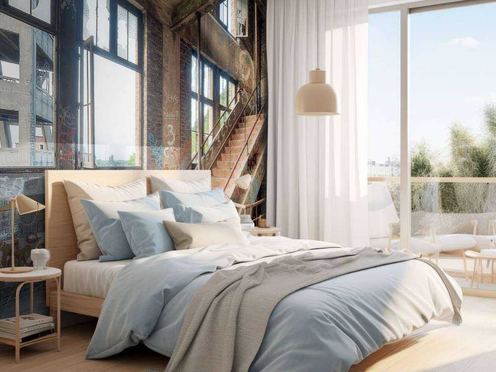 Vervallen trappenhuis met graffiti