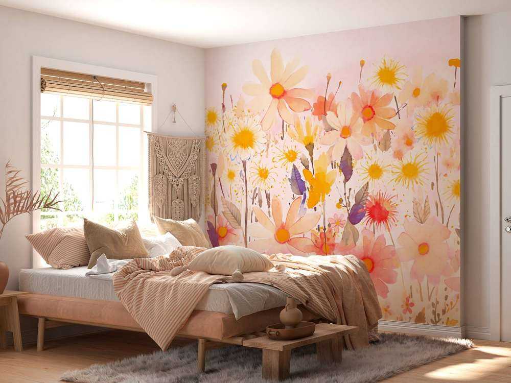 Whimsical Summer Meadow With Wildflowers