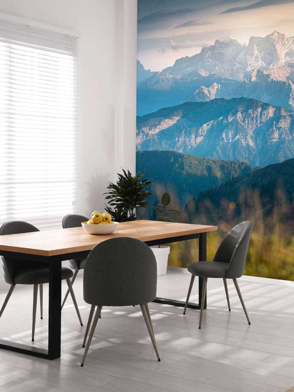 Blauwe gelaagdheid in bergland