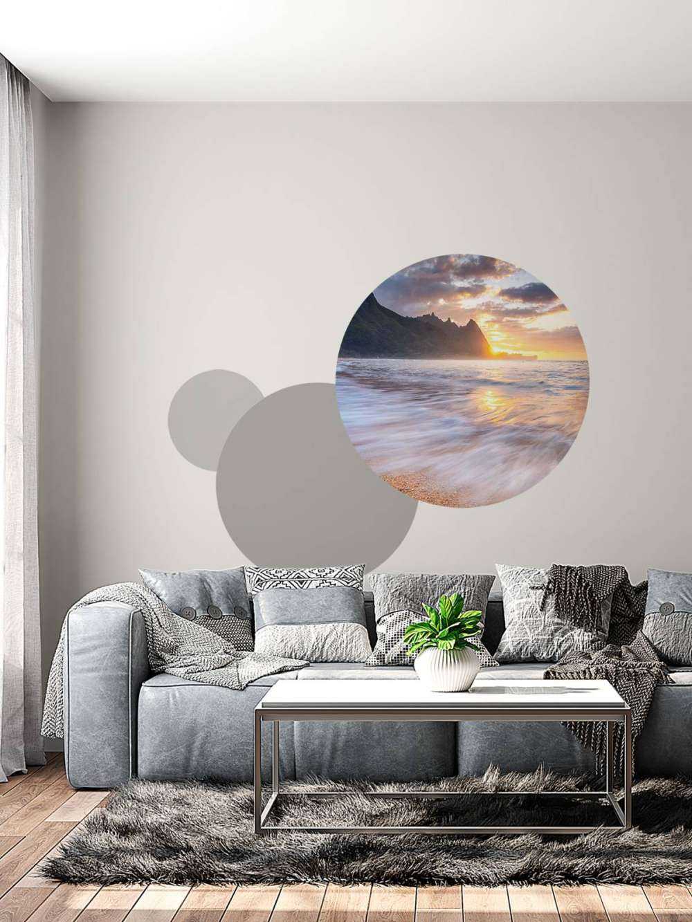 Gouden zon over tropisch strand